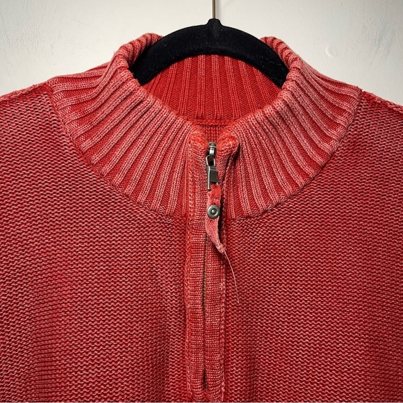 Tommy Bahama Men’s Red Cotton Quarter-Zip Pullover Sweater XL fisherman nautical - Picture 5 of 12